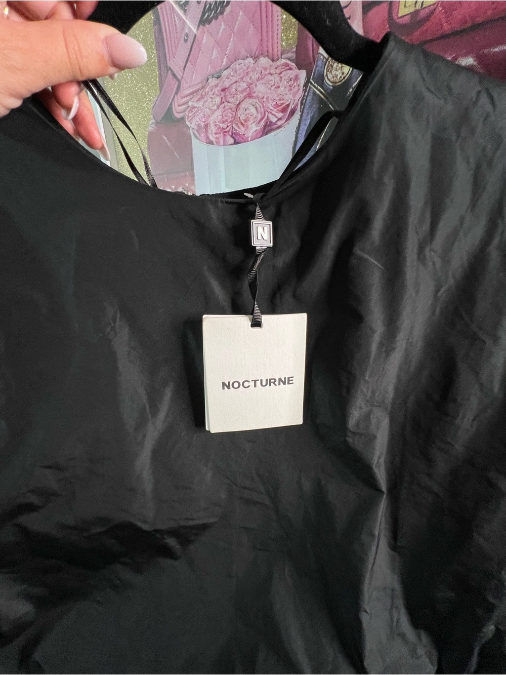 nocturne black puff siyah top - Picture 4 of 16